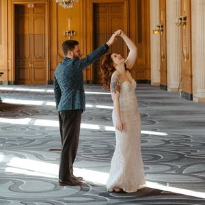 Cream/white sequin Lulu’s Gown